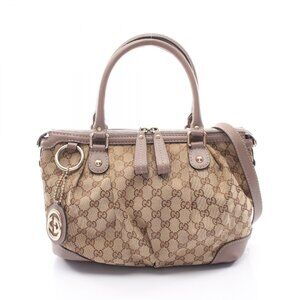 Gucci Sukey GG Canvas Handbag Beige